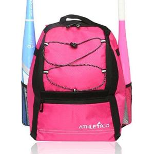 Athletico Youth Baseball Bat Bag ー Backpack for Baseball, TーBall & Softball