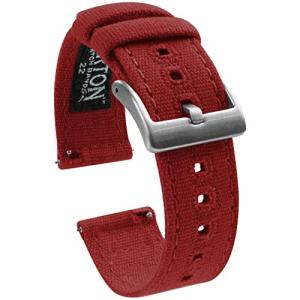 BARTON WATCH BANDS ー キャンバス製 クイックリリース 腕時計用バンド ウォッチストラップ ー 色&幅選択可 ー 18mm  19m