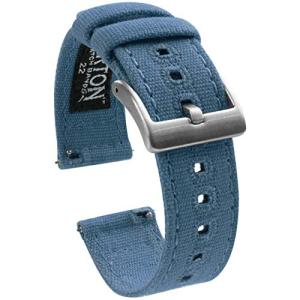 BARTON WATCH BANDS ー キャンバス製 クイックリリース 腕時計用バンド ウォッチストラップ ー 色&幅選択可 ー 18mm  19m