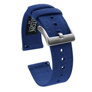 BARTON WATCH BANDS ー キャンバス製 クイックリリース 腕時計用バンド ウォッチストラップ ー 色&幅選択可 ー 18mm  19m