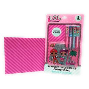 MGA Entertainment LOL SURPRISE FLAVORED LIP GLOSSES & COSMETIC BAG SET WITH