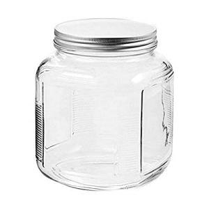 Anchor Hocking 85725 Cracker Jar Brushed Lid, 1 gal, Clear by Anchor Hockin