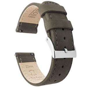 BARTON WATCH BANDS エスプレッソブラウン クイックリリース トップグレインレザー 腕時計バンド ストラップ 21mm エスプレッソ