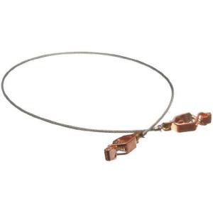 Justrite 08500 3' Long Flexible Bonding Wire With Two Clips by Justrite