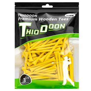 THIODOON Golf tees 2 3/4 inch Less Friction Wood Tees Training for Golfer Pの商品画像