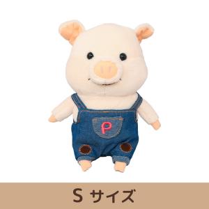 ぷーとん おでかけ ぬいぐるみ Mサイズ デニム ブタ 内藤デザイン研究