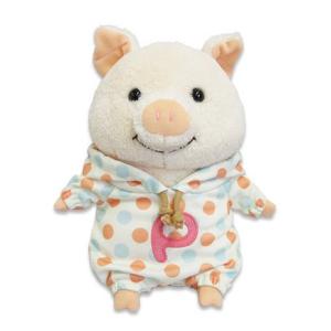ぷーとん おでかけ ぬいぐるみ Mサイズ デニム ブタ 内藤デザイン研究