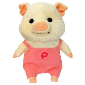 ぷーとん おでかけ ぬいぐるみ Mサイズ デニム ブタ 内藤デザイン研究