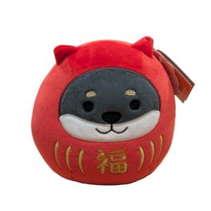 くろやなぎだるま もちふわクッションSS ダルマ 黒柴犬 ぬいぐるみ