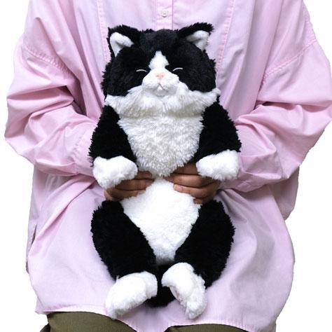 ひざねこ すやすや ハチワレ 猫 ぬいぐるみ ネコ サンレモン