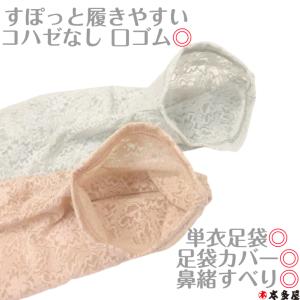 足袋 たび レース レース足袋 単衣 足袋カバ...の詳細画像3