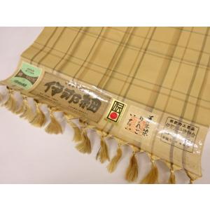 伊那紬 反物 着物 草木染 りんご いちい ベ...の詳細画像2
