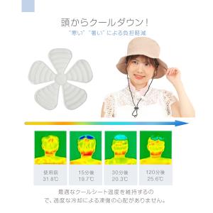 ヘッドクール 帽子 ヘッドクールパッド 頭 ひ...の詳細画像5