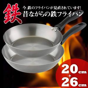 フライパンセット  鉄 20cm 26cm 匠の技 昔ながらの鉄フライパンセット 日本製 フライパン ih 育てるフライパン 藤田金属 送料無料 北海道沖縄離島＋600円