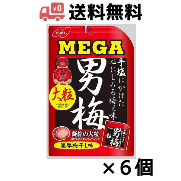 ノーベル MEGAメガ男梅粒 30g ×6個