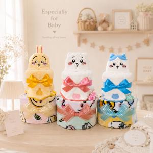 おむつケーキ ちいかわ ループタオル 2段 紙おむつ ギフト