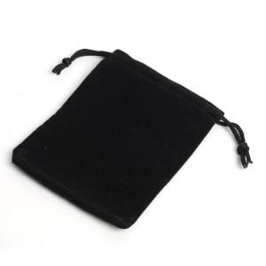 ジュエリーバッグ 巾着袋 ポーチ プレゼント用 ギフト用 保存用 ブラック 7ｃｍ×9ｃｍ