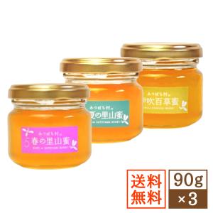 はちみつ 国産 蜂蜜 選べる90g入3本セット 非加熱 純粋 春日養蜂場