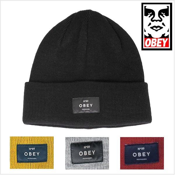 ニットキャップ ビーニー OBEY オベイ  バーノン 男女兼用 ユニセックス メール便可