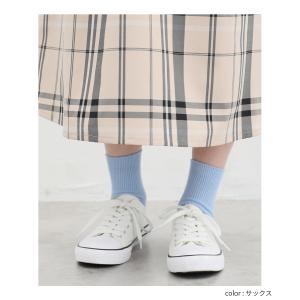 靴下 ソックス ショート丈 クルー丈 無地 リ...の詳細画像1