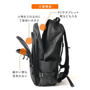 リュック レディース 通勤 通学 大人 黒 メ...の詳細画像5