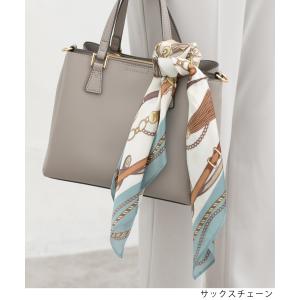 ストール ファッショングッズ 柄物 総柄 サテ...の詳細画像2