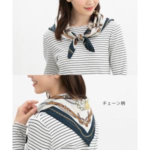ストール ファッショングッズ 柄物 総柄 サテ...の詳細画像4
