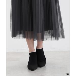 靴下 ソックス ショート丈 レース オーガニッ...の詳細画像2