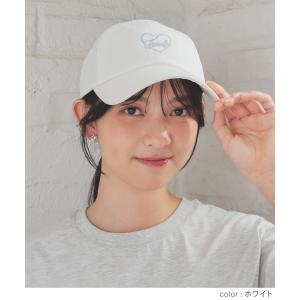 帽子 キャップ ハート ロゴ 刺繍 綿100%...の詳細画像1