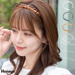 ヘアアクセサリー カチューシャ ヘアバンド チェーン マーブル柄 べっ甲柄 可愛い レディース Honeys ハニーズ チェーンカチューシャ ハニーズ Yahoo 店 通販 Yahoo ショッピング