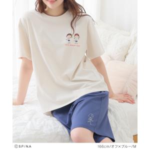 部屋着 キャラクター Tシャツ レディース S...の詳細画像2