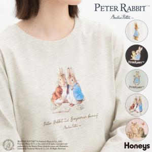 トップス カットソー Tシャツ ロンＴ 長袖Tシャツ ピーターラ SALE Honeys ハニーズ ピーターラビット（ＴＭ）／Ｔシャツ
