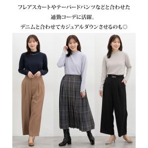 トップス カットソー 長袖 オフィス きれいめ...の詳細画像3