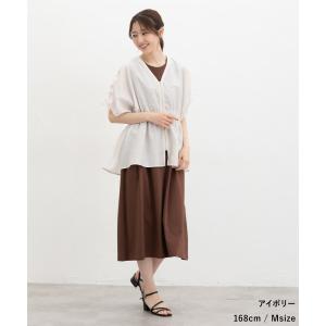 トップス ブラウス ハニさら 接触冷感 ドロス...の詳細画像2