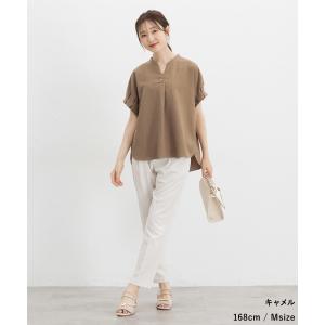 トップス ブラウス 半袖 ハニさら オフィス ...の詳細画像5