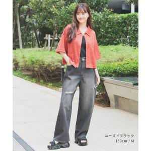 ボトムス コットン 綿 ストレートパンツ SA...の詳細画像2