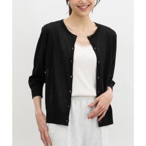 トップス カーディガン UVカット クルーネッ...の詳細画像4