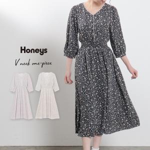ワンピース 長袖 きれいめ 可愛い 春 夏 秋 冬 Sale セール Honeys ハニーズ プリーツ切替ワンピース ハニーズ Paypayモール店 通販 Paypayモール