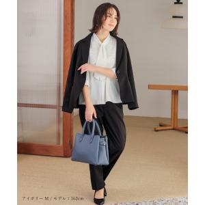 トップス ブラウス ボウタイブラウス 花柄レー...の詳細画像1
