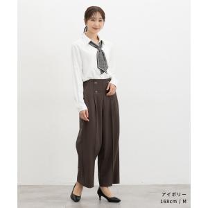 トップス ブラウス 長袖 オフィス きれいめ ...の詳細画像1