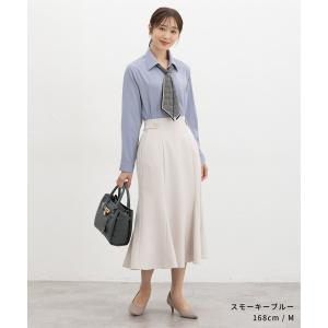 トップス ブラウス 長袖 オフィス きれいめ ...の詳細画像5