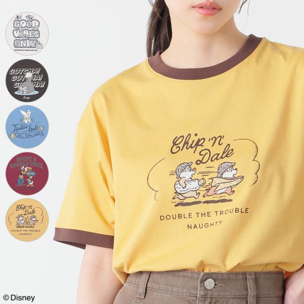 トップス Tシャツ 半袖Tシャツ カットソー 半袖 接触冷感 ハニさら Disney ディズニー レ...