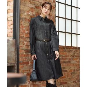 ワンピース 長袖 ロング丈 シャツワンピース ...の詳細画像2
