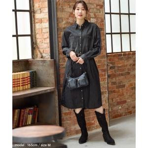 ワンピース 長袖 ロング丈 シャツワンピース ...の詳細画像3