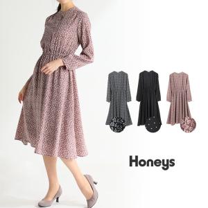 ワンピース レディース ロング 上品 レース 長袖 フレア 秋 秋新作 Honeys ハニーズ レースワンピース Web限定llサイズ有 ハニーズ Paypayモール店 通販 Paypayモール