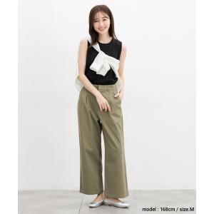 ボトムス パンツ チノパン ワイドパンツ スト...の詳細画像2