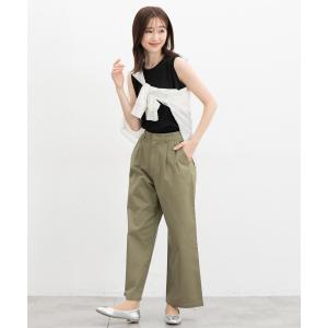 ボトムス パンツ チノパン ワイドパンツ スト...の詳細画像3