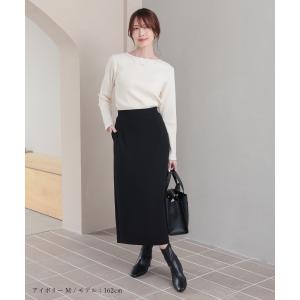 トップス カットソー 長袖 ボートネック 綿1...の詳細画像1