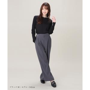 トップス カットソー 長袖 ボートネック 綿1...の詳細画像3