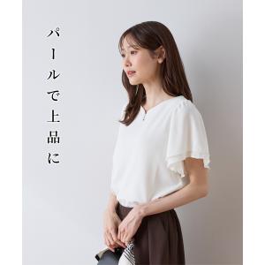 トップス カットソー 半袖 大きいサイズ オフ...の詳細画像1